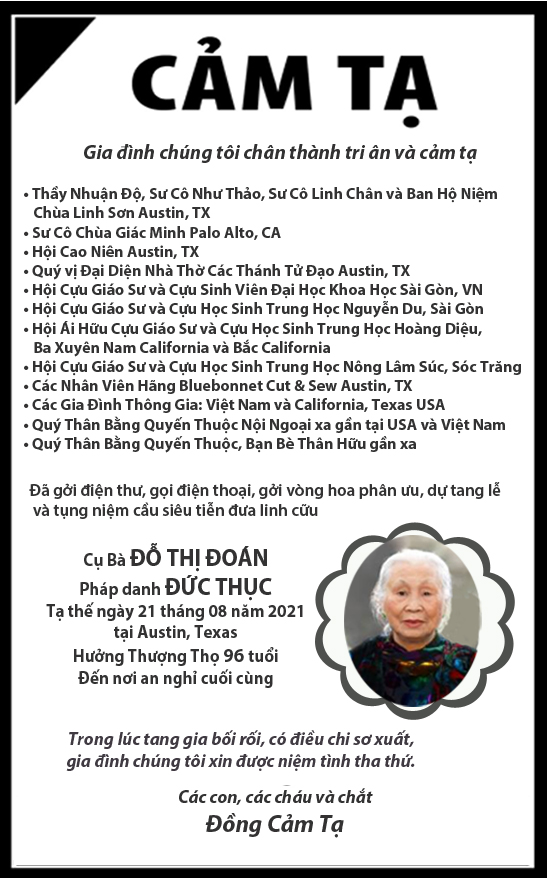 Thành Kính Phân Ưu