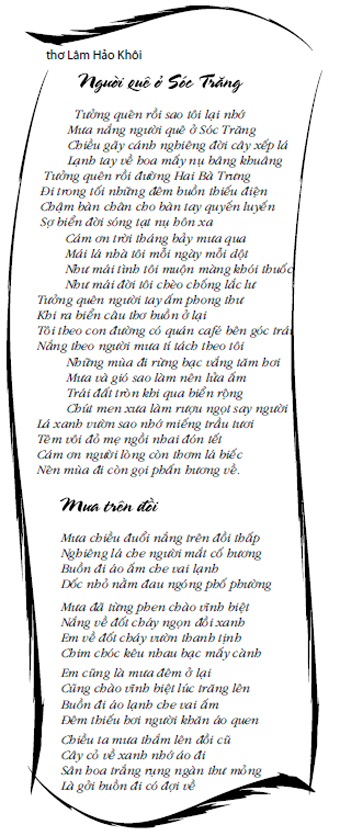 Thơ Lâm Hảo Khôi