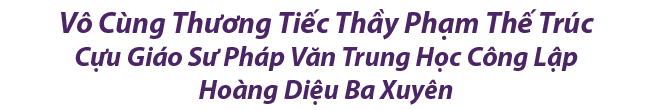 Vô cùng thương tiếc